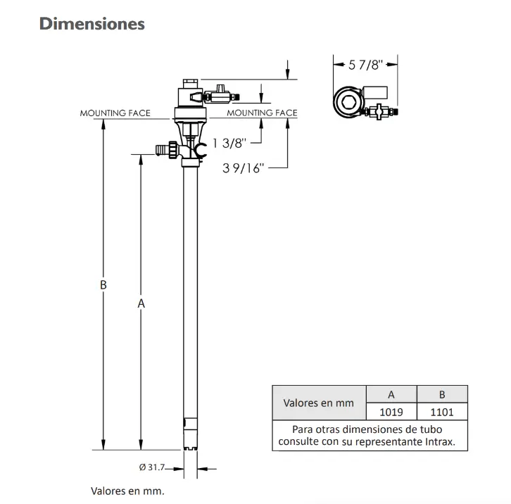 Bomba de tambor Techniflo eléctrica diseño compacto y eficiencia en la transferencia de líquidos industriales.