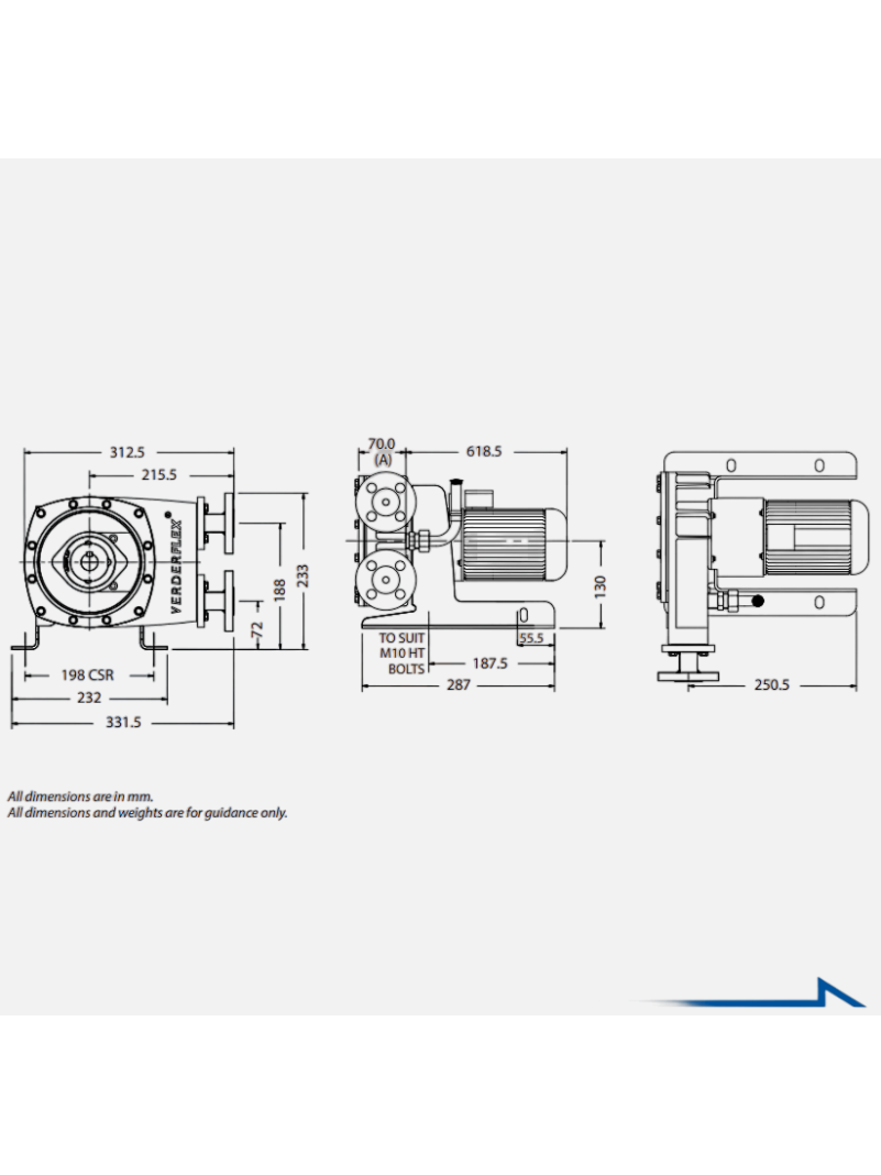 Despiece de bombas peristalticas verderflex industriales